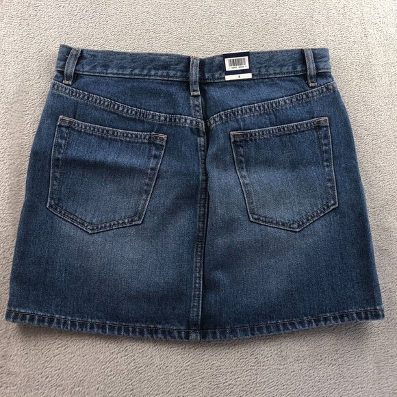 NWT Gap Womens Denim Mini Skirt 6 Blue Medium Wash Above The Knee Chic Casual - Picture 11 of 11